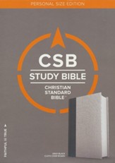 CSB Study Bible, Personal Size  Edition, Gray and Black Cloth Over Board