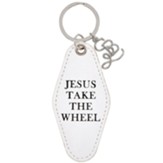 Jesus Take the Wheel Leather Motel Key Tag