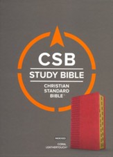 CSB Study Bible, Coral LeatherTouch,  Indexed