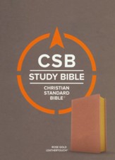 CSB Study Bible, Rose Gold  LeatherTouch - Imperfectly Imprinted Bibles