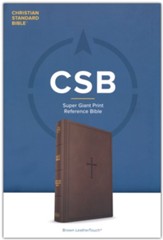 CSB Super Giant Print Reference  Bible, Brown LeatherTouch