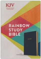 KJV Rainbow Study Bible, Black  LeatherTouch