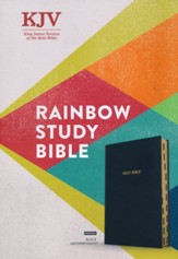 KJV Rainbow Study Bible, Black LeatherTouch, Indexed