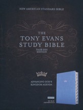 NASB Tony Evans Study Bible, Powder Blue LeatherTouch, Indexed