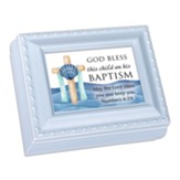 Numbers 6:24, Baptism Keepsake Box, Blue