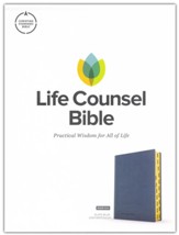 CSB Life Counsel Bible, Slate Blue  Soft Imitation Leather, Indexed