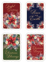 Christmas Poinsettia Christmas Cards, Box of 12