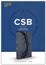 CSB Giant Print Reference Bible, Charcoal Soft Imitation Leather, Indexed