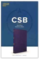 CSB Giant Print Reference Bible, Plum Soft Imitation Leather, Indexed