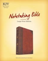 KJV Notetaking Bible, Large Print Edition, Brown/Tan Soft Imitation Leather