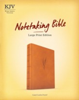 KJV Notetaking Bible, Large Print Edition, Camel Soft Imitation Leather
