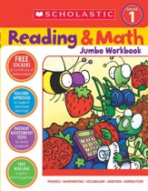 Reading & Math Jumbo Workbook: Grade  1