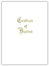 Traditional Steel-Engraved Adult/Youth Baptism Certificate (Package of 3)
