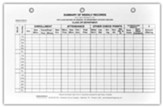 Summary of Weekly Records, Form 106-S - Sunday School Record Sheet (pack of 100)