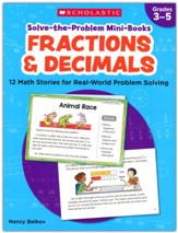 Solve-the-Problem Mini Books:  Fractions & Decimals: 12 Math Stories for Real-World Problem Solving