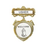 Usher Badge, Welcome, Praying Hands, Shield