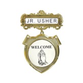 Jr. Usher Badge, Welcome, Praying Hands, Shield