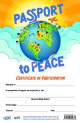 Passport to Peace: Student Participation Certificates (pack of 20)