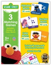 Sesame Street 3 Matching Games: Alphabet, Number & Color Match