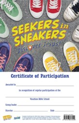 Seekers in Sneakers: Student Participation Certificates (pkg. of 20)