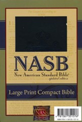 NASB Large Print Compact Leathertex Bible - Black