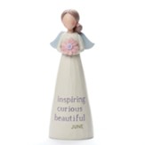June Birthstone Angel Figurine