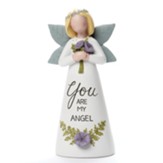 Angel With Flower Bouquet Figurine