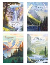 Waterfalls Birthday Cards, Box of 12