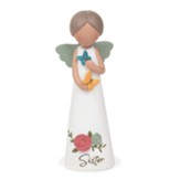 Sister Angel with Butterfly Figurine
