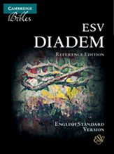 ESV Diadem Reference Edition Black  Calfskin Leather, Red-letter Text