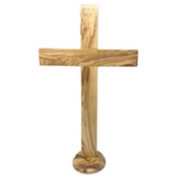 Olive Wood Standing Cross, 20 Inches