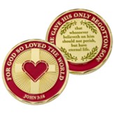 God Loves You, Gold Plated Challenge Coin, John 3:16