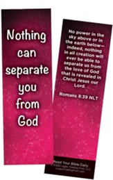 Nothing Can Separate You From God, Romans 8:39 Bookmarks, Pack of 25