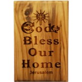 God Bless Our Home Olive Wood Magnet