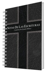 Notas de las Escrituras, Cuaderno de Estudio Bíblico, Negro  (Scripture Notes Bible Study Notebook, Black, Spanish)