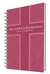Notas de las Escrituras, Cuaderno de Estudio Bíblico, Rosa  (Scripture Notes Bible Study Notebook, Rose, Spanish)