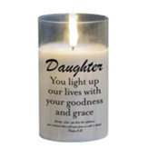 Daughter, You Light Up Our Lives, Psalms 5:12, LED Candle