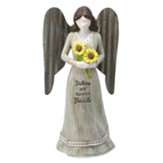 Sisters Are Forever Friends Angel Holding Sunflowers Figurine