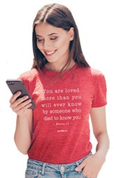 You Are Loved Shirt, Red Heather, XXX-Large