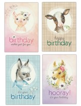 Birthday, Cute Critters, Box of 12 Cards (KJV)