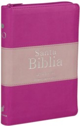 Biblia Reina Valera 1960 Letra Grande Tam. manual - fucsia/palo rosa con indice y cierre (Large Print Pocket Size - Fuscia/Rosewood with Index and