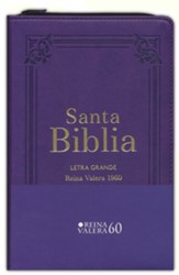 Biblia Reina Valera 1960 Letra Gde. Tam. manual - Lila con indice/cierre (Large Print Pocket Size - Lilac with Index/Closure)