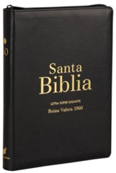 Biblia Reina Valera 1960 Letra Super Gigante - Negro con indice/cierre (Super Large Print - Black with Index/Closure)