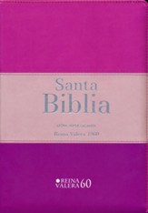 Biblia RVR 1960 Letra Super Gigante, fucsia/palorosa, ind., cierre    (Super Large Print, Fuscia/Rosewood with Index/Closure)