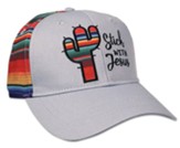 Stick With Jesus, Cactus, Cap, Teal/Multi-color