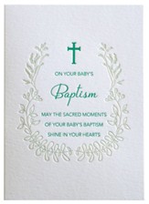May Your Little One Always Feel God's Love Baptism Card