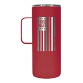 Fear Not Flag Stainless Steel Mug, Red