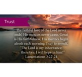 Scripture Cards, Trust, Lamentations 3:22-24, Pack 25