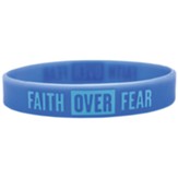 Faith Over Fear Silicone Power Band, Blue