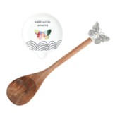 Make Each Day Amazing Bamboo Spoon with Spoon Rest